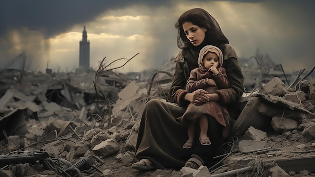 Premium Photo | Urban Landscape in Gaza Strip Conflict Scene