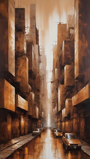 Urban Landscape Oil Painting Masterpiece