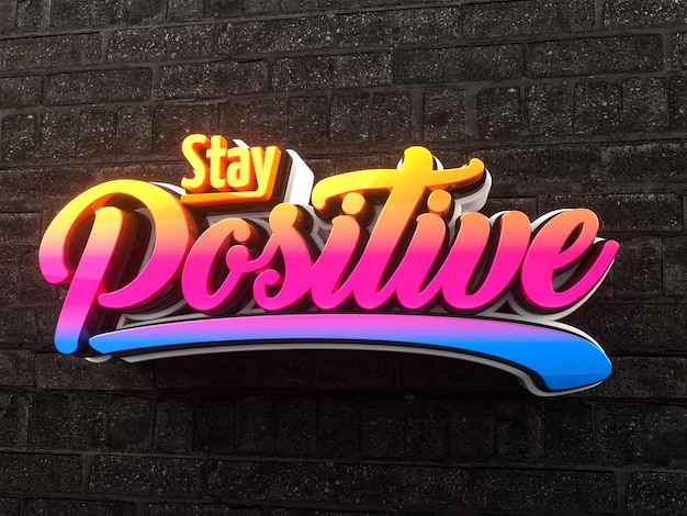 Foto poster motivazionale urbano con messaggio stay positive