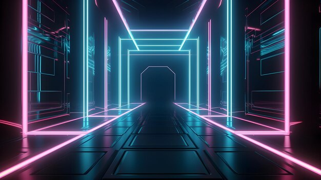 Urban neon nights desktop