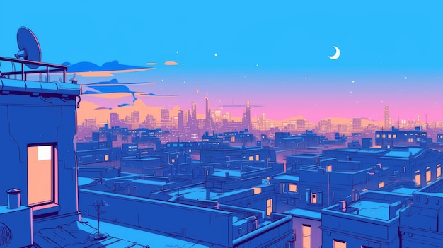 Urban Night Scene with Anime Inspirations