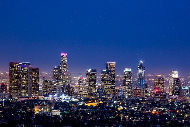 Photo urban night view skyline