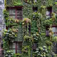 Photo urban oasis inspiring vertical gardens in the city