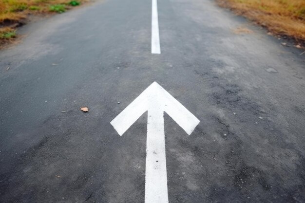 Photo urban roadway guidance symbols