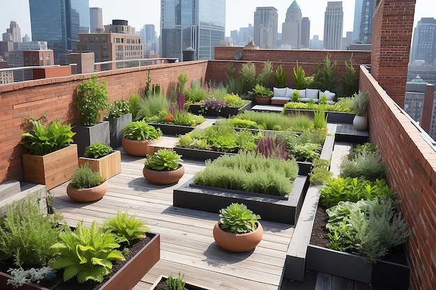 Urban Rooftop Garden Oasis