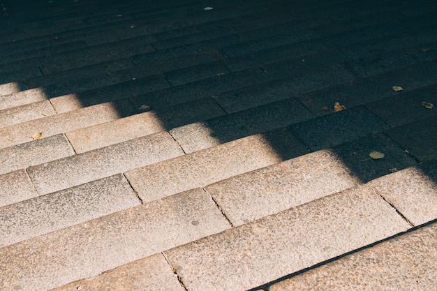 Photo urban stone stairs in the sunlight