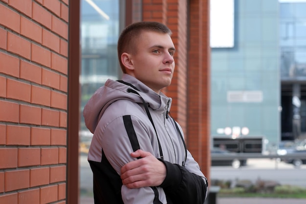 Urban street portrait of a young guy