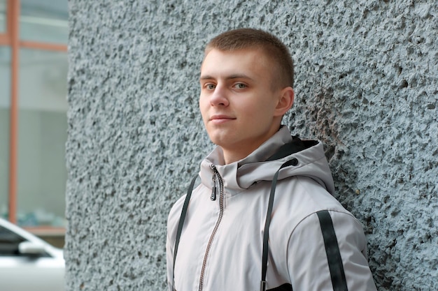 Urban street portrait of a young guy