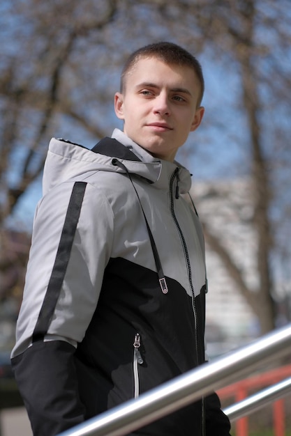 Urban street portrait of a young guy