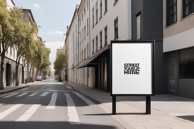 Urban Street Poster Mockup met lege witte ruimte voor het tentoonstellen van uw kunstwerken