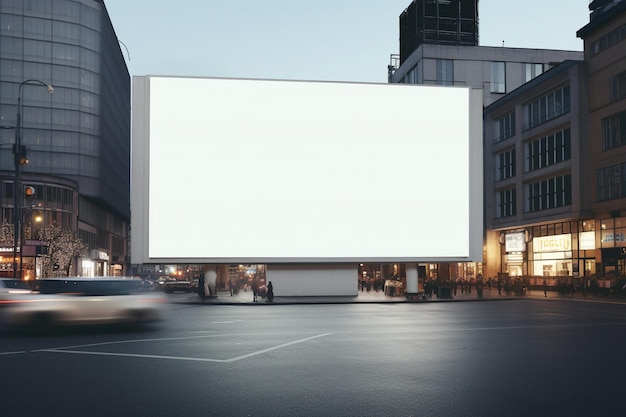 ポスターや看板の発表を広告および表示するためのマーケティング看板の空白の空白スペースを発表およびマーケティングするための都市の街頭看板