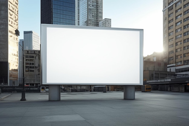 ポスターや看板の発表を広告および表示するためのマーケティング看板の空白の空白スペースを発表およびマーケティングするための都市の街頭看板