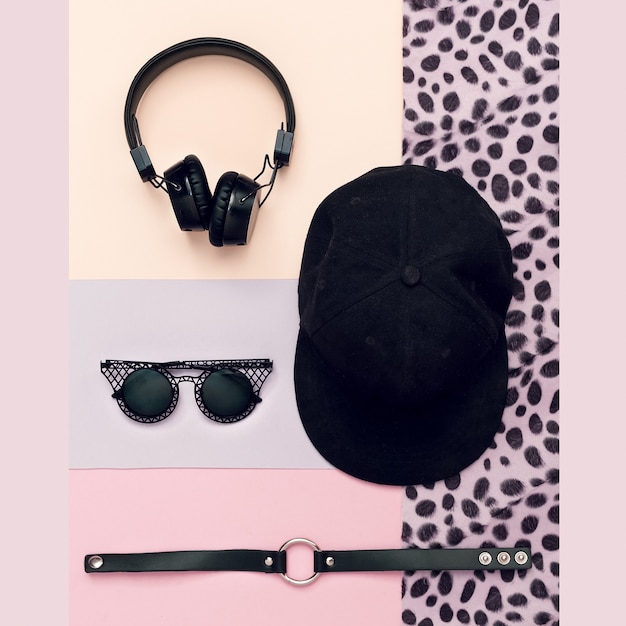 Photo urban style swag.stylish fashion accessories set.