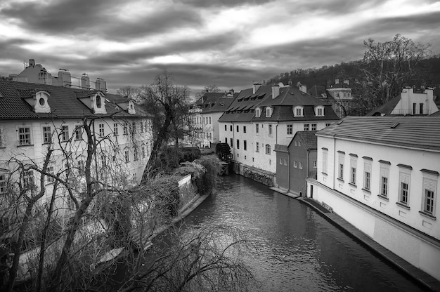 urban views of Prague city in europe