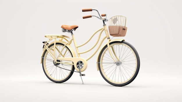 urben life bicycle with white background AI generative