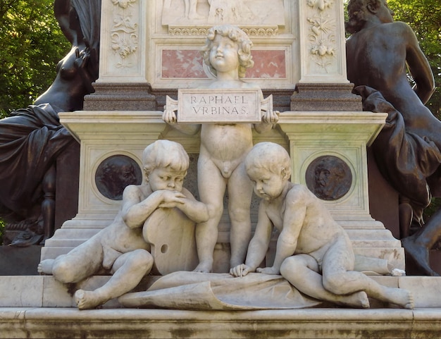 Urbino Elements of the monument of the Raphael