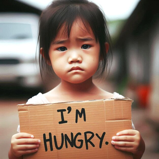 Photo the urgent need for food and aid among refugee kids in the camp