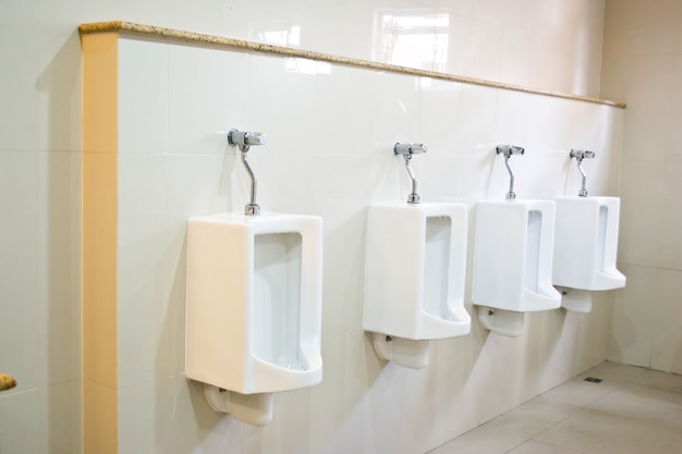 Urinal in the bathroom at the hotel