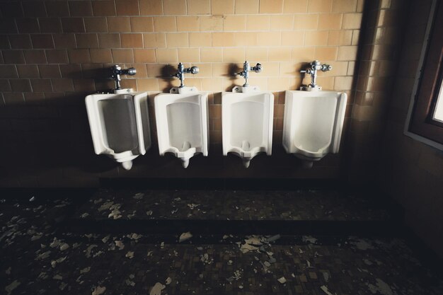 Urinals in abandoned public building