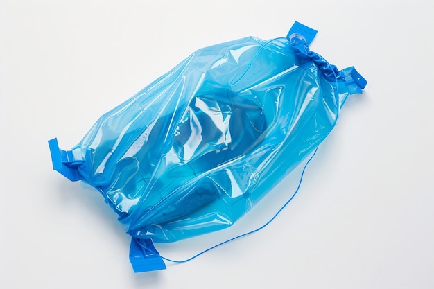 Photo urinary drainage bag on white background