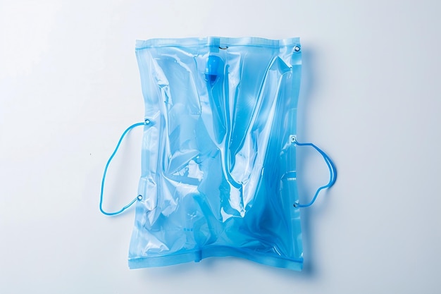 Photo urinary drainage bag on white background