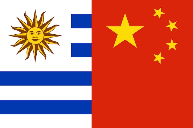 Uruguay and China flag countries