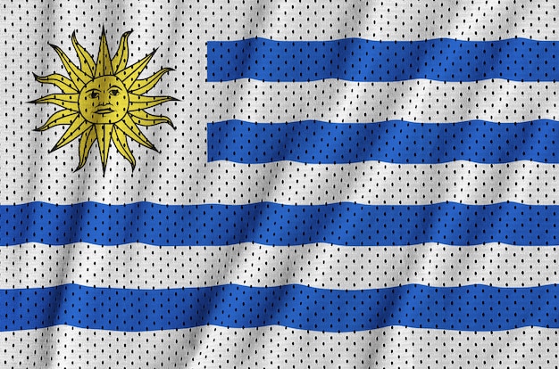 Uruguay flag printed on a polyester nylon mesh