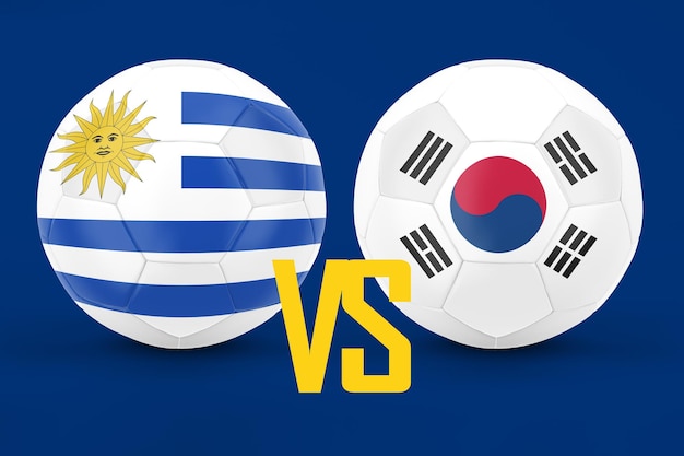 Uruguay versus south korea football match