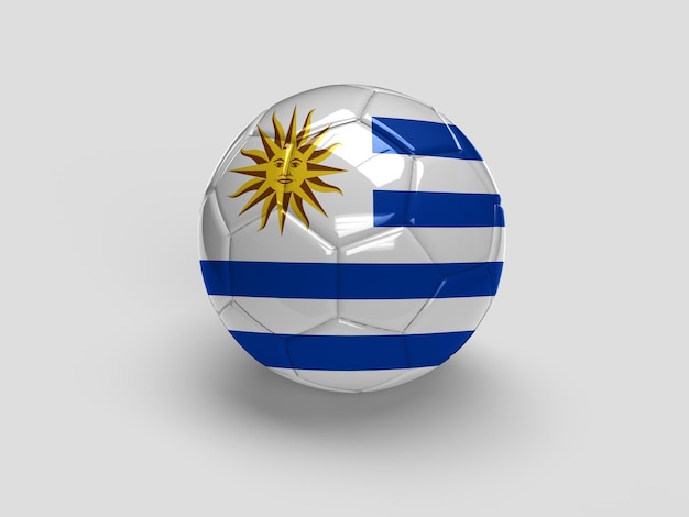 uruguay voetbal vlag 3d illustratie
