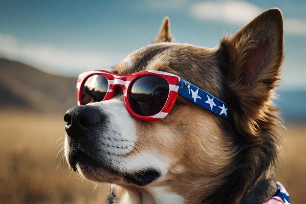 американский флаг 4 июля американская смелость демократия свобода собака пушистый герой военная нация