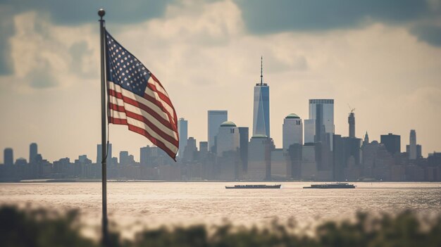 アメリカの国旗アメリカの記念日復員軍人の日労働者の日または7月4日のお祝い