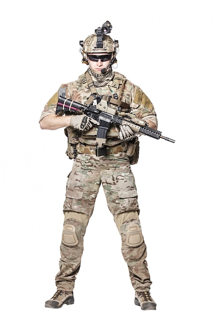 US Army Ranger with weapon