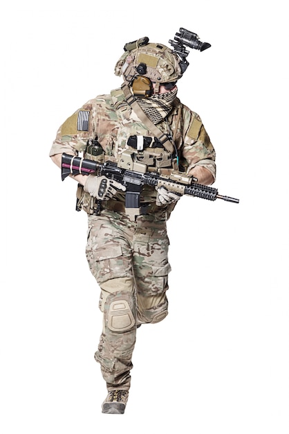 US Army Ranger with weapon