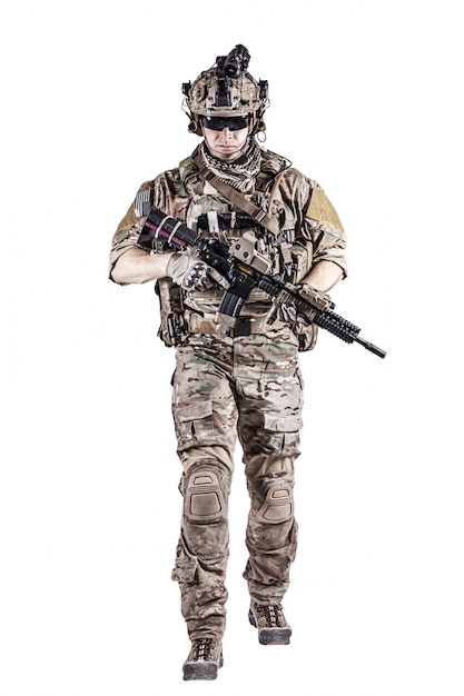 US Army Ranger with weapon