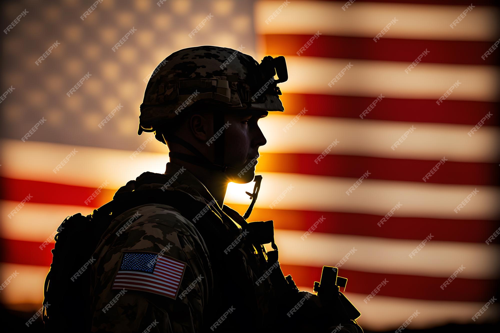 american soldier silhouette