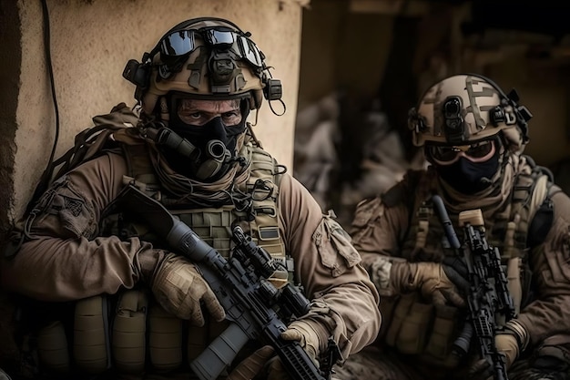 Photo us army special forces group soldier neural network ai generated