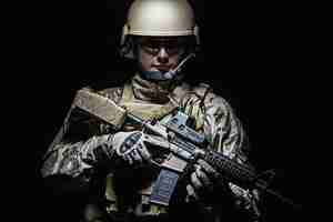 Photo us army special forces group soldier