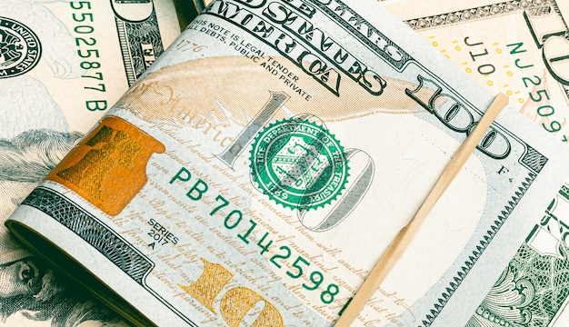 доллар США банкноты доллара США крупным планом