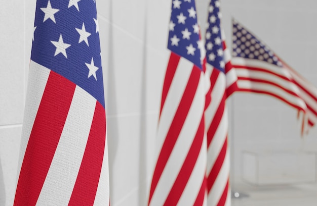 Photo us elections concept with america flag