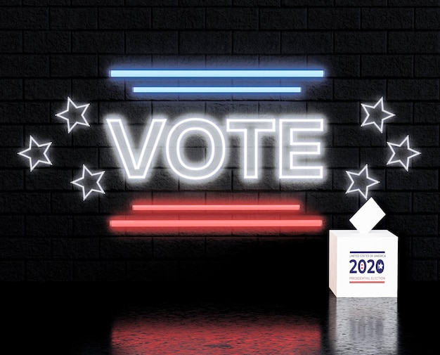 사진 플래그와 함께 미국 선거 투표 개념