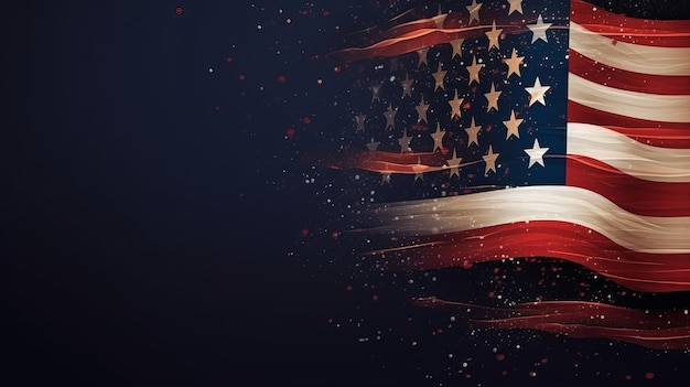 USA 4th of july background Generative ai