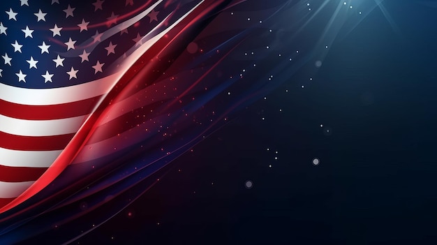 USA 4th of july background Generative ai