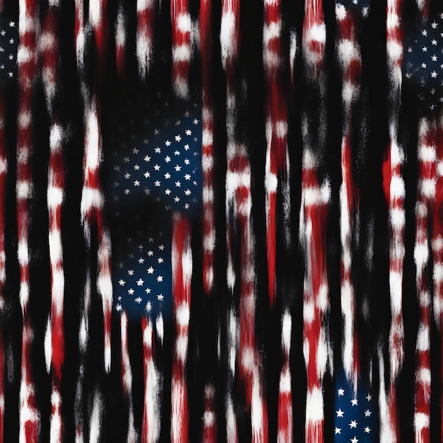 USA Amerika vlag penseel textuur illustratie art