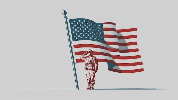 USA army soldier Greeting card for Armed forces day Generative Ai