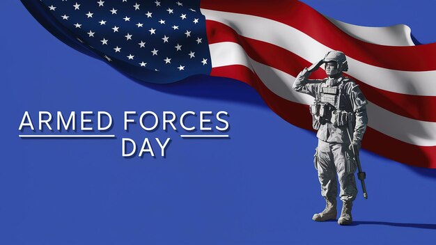 USA army soldier Greeting card for Armed forces day Generative Ai