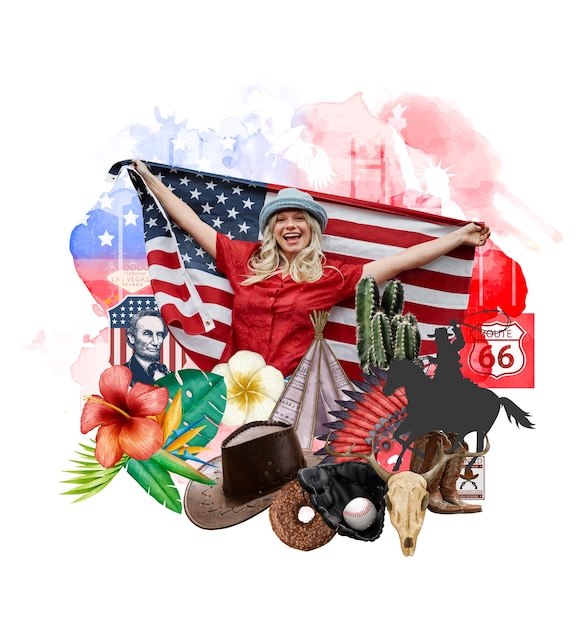 Usa collage concept