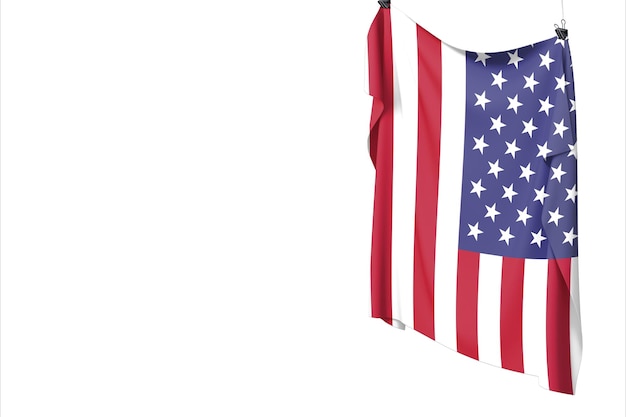 USA Flag 3d Rendering Depicting Symbol of Victory, conquest,