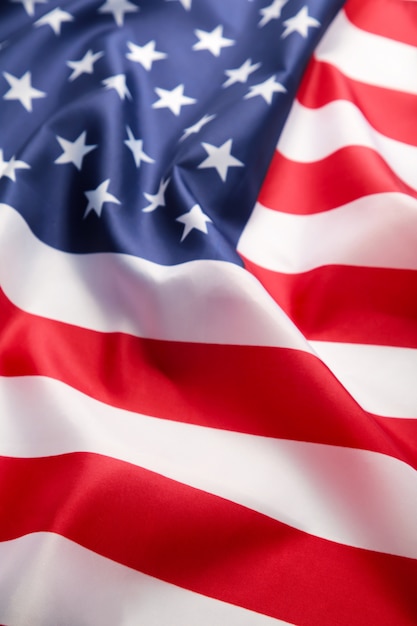 アメリカの旗の背景。独立記念日、トップビュー