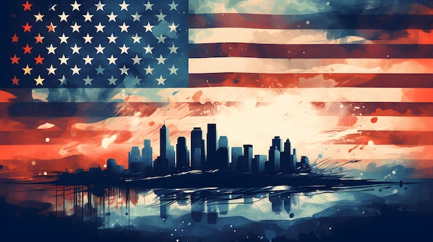 USA Flag Background