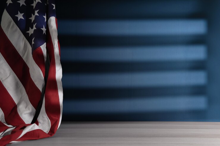 USA Flag Hanging on the Wall
